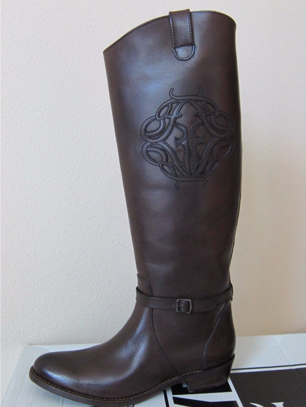Frye Woman’s Rider Logo Riding Boots, 8.5 - Picture 2 of 10